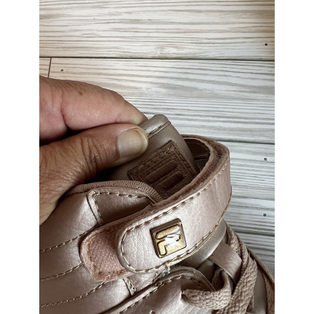 Fila Vulc 13 Sneakers High Tops Women's Size 8 Metallic Rose Gold Pink Shoes - Picture 8 of 10